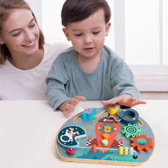 Classic World Maze Rocket Busy Board made of Wood for 12++ Months