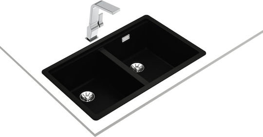 Teka Tegranite Radea R10 2b 750 M-tg Unterbau Küchenspüle aus Flüssigem Granit M75xB45,6cm Carbon