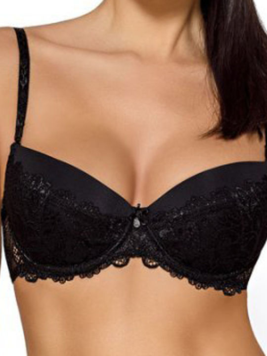 Ava Push-up Bra with Banela Black 808 - Black