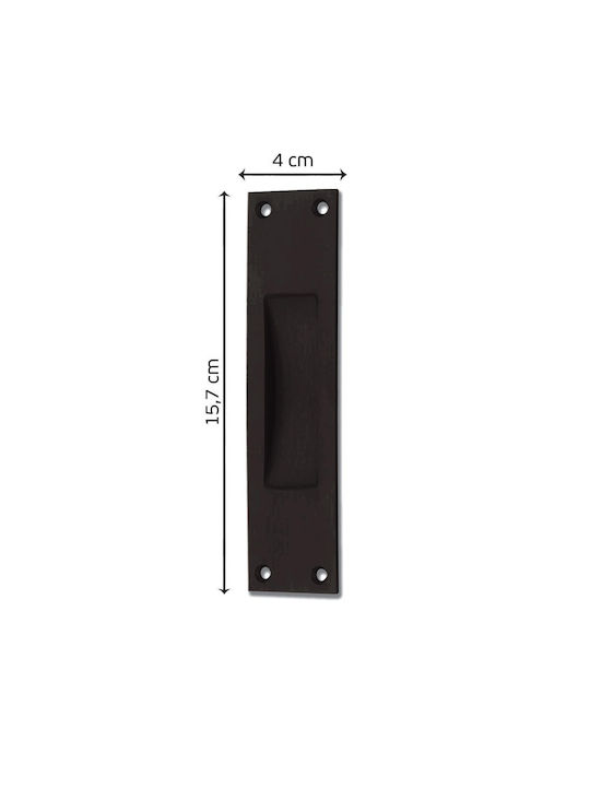 Import Hellas Μαύρο Ματ Recessed Door Flush Handle 555 158mm 7491