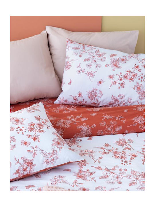 Palamaiki Fashion LIfe FL6197 Σετ Σεντόνια King Size 265x260εκ. Κόκκινο (4τμχ)