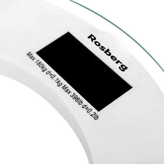 Rosberg Ψηφιακή Ζυγαριά 180kg Διάφανη R51650B