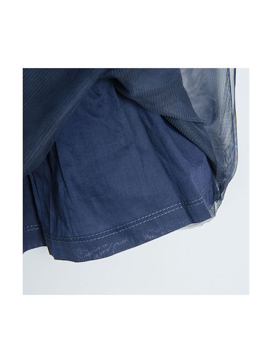 Kids Denim Skirt Overalls Solid Blue