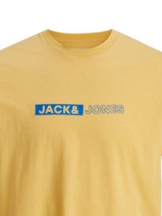 Jack & Jones T-shirt Bărbătesc cu Mânecă Scurtă Galben