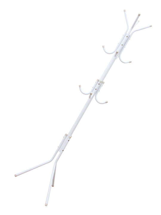 Metallic Coat Rack White 42x42x172cm