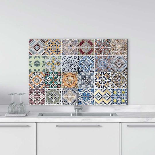 3D Πάνελ Τοίχου Azulejos Πολύχρωμο 72x48εκ.