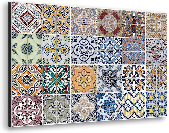 3D Πάνελ Τοίχου Azulejos Πολύχρωμο 72x48εκ.