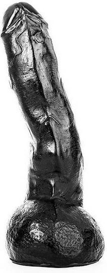 All Black Keith Ρεαλιστικό Dildo με Όρχεις Μαύρο 20cm