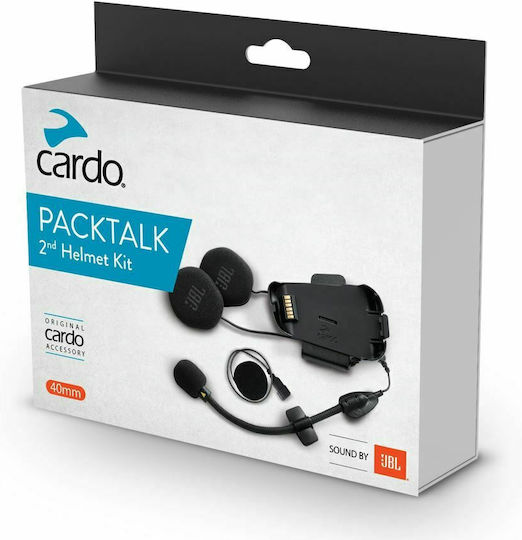 Cardo 2nd Helmet Kit Headphones & Microphone Packtalk Line Speakers Jbl 40mm