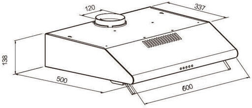 Singer Freestanding Vent Hood 60cm White
