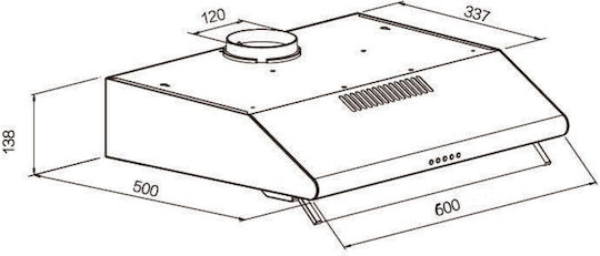 Singer LIN602D Freestanding Vent Hood 60cm Inox