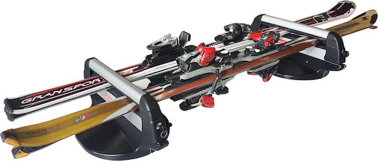 Fabbri Huski Ski & Board Dachträger für Autos Magnetisch Geeignet für 4 Skipaare oder 2 Snowboards