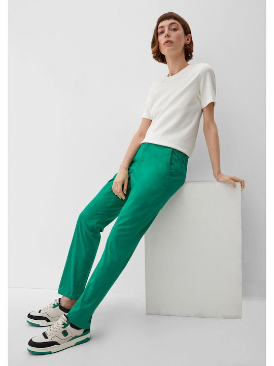 Red Label Women's Chino Trousers Regular Fit Green