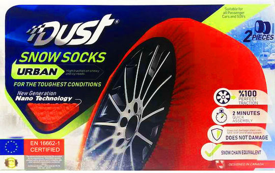 Dust Anti-slip Snow Socks Medium Passenger Car 2pcs