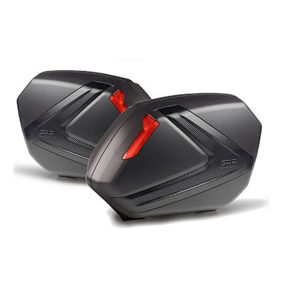 Givi Motorcycle Hard Side Case Set 37lt in Black Colour