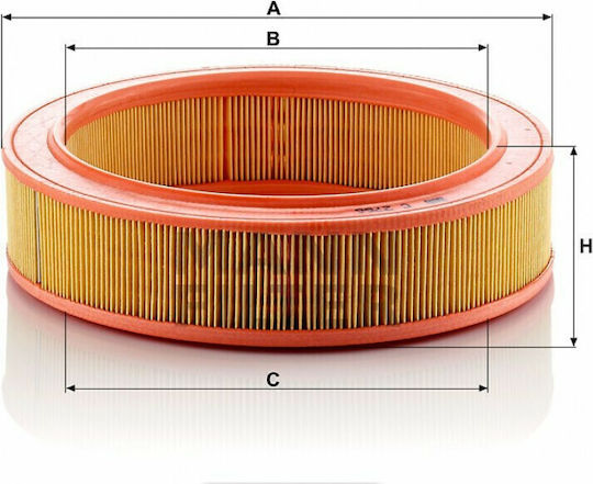 Mann Filter Φίλτρο Αέρα Αυτοκινήτου για Honda Accord & Renault Clio / Megane / Rapid