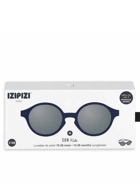 Izipizi D Round Baby Sunglasses with Polarized Lens Denim Blue for 9-36 Months