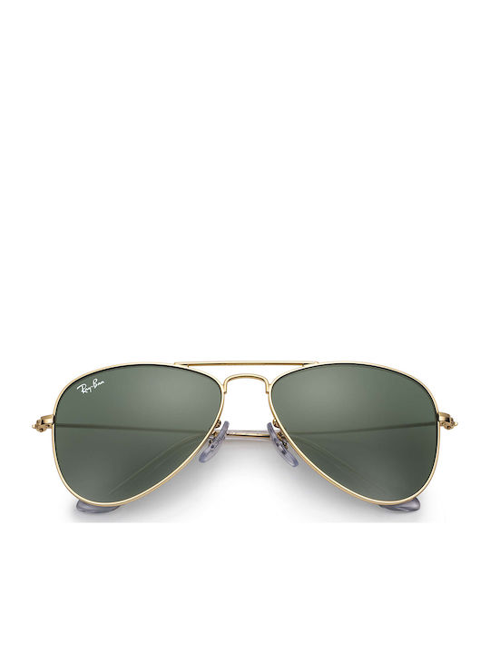 Ray Ban Άθραυστα Aviator Παιδικά Γυαλιά Ηλίου Χρυσά για 5-10 Ετών