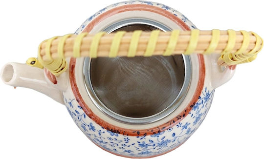 Τσαγιέρα με Φίλτρο Πορσελάνης Πολύχρωμη 750ml