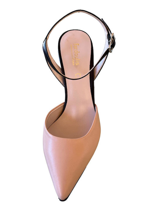 Fardoulis Leather Beige Heels