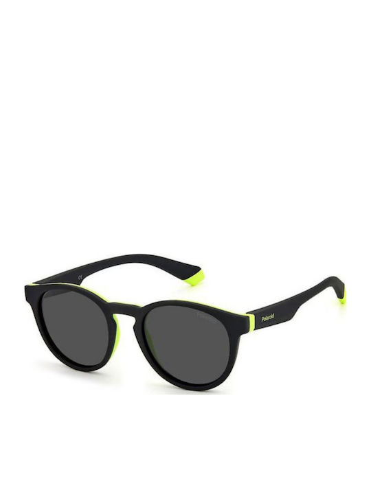 Polaroid Round Kids Sunglasses with Polarized Lens Black for 7-11 Years