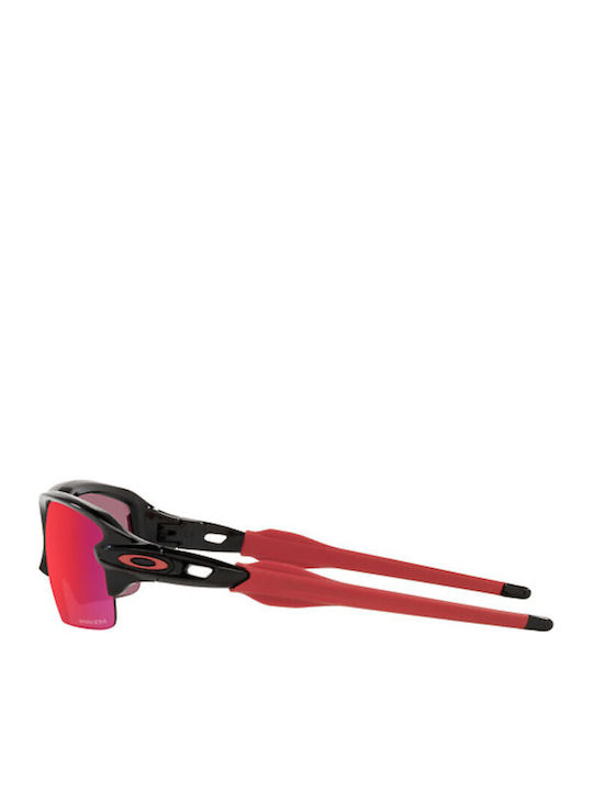 Oakley Flak Xs Αθλητικά Παιδικά Γυαλιά Ηλίου με Καθρέφτη Φακό Μαύρα