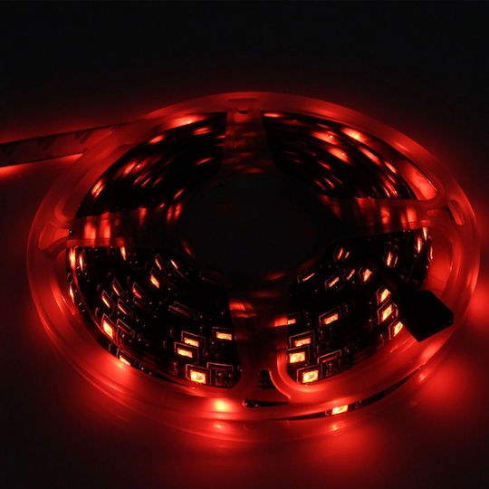 Factory Αδιάβροχη Smart Ταινία LED RZ-0005 USB 5V RGB Φως 5m Τύπου SMD5050 με Τροφοδοτικό