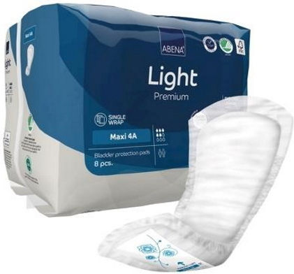 Abena Light Maxi 4A Γυναικείες Σερβιέτες Ακράτειας Κανονικής Ροής 5 Σταγόνες 8τμχ
