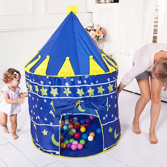 Kids Castle Play Tent Stars for 3+ years Blue
