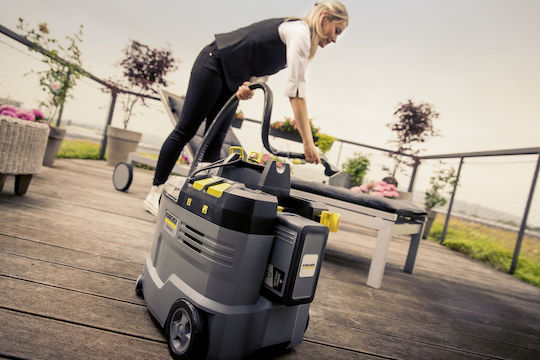 Karcher Puzzi 9/1 Bp Pack Rechargeable Vacuum Dry with Plastic Bin 9lt