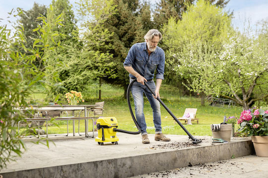 Karcher WD 2-18 Rechargeable Vacuum Wet / Dry Without Charger and Battery with Plastic Bin 12lt