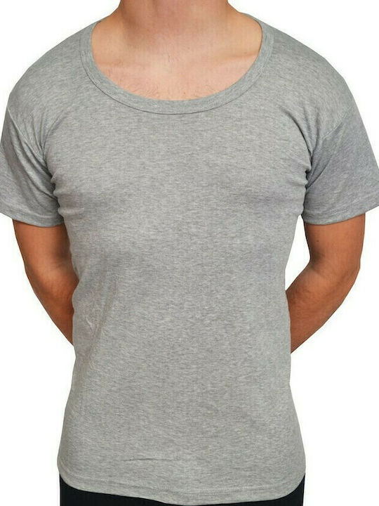 Apple Boxer Men's Short Sleeve Undershirt Gray