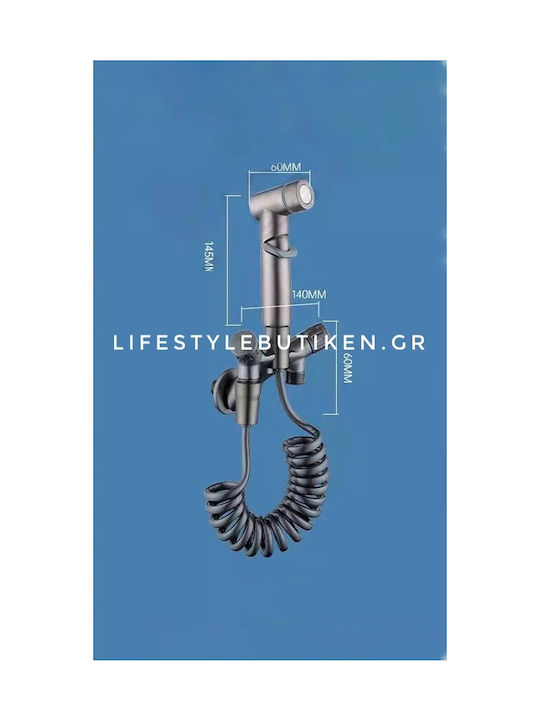 Wall Mounted Bidet Set Gun Grey