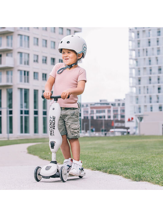 Scoot & Ride Kids' Helmet for City Bike Beige with LED Light