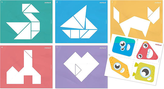 Miniland Tangram STEM Образователна Игра Образователни за 3-6 Години
