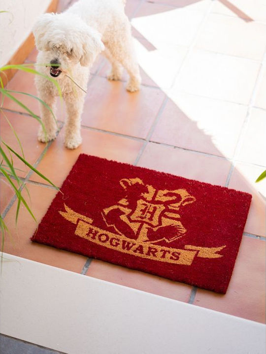 Grupo Erik Coconut Fiber with Non-Slip Underside Doormat Hogwarts Red 40x60cm