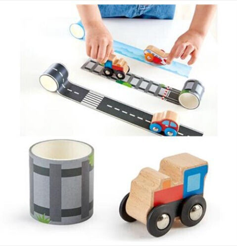 Hape Tape Roll Влакче от Дърво за Над 2 години+ Години