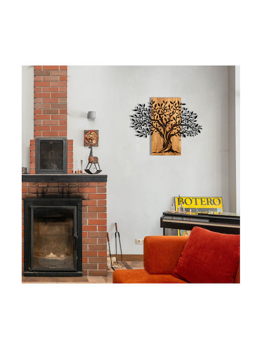 3D Mixed Art Willow Black Wooden 58x72cm