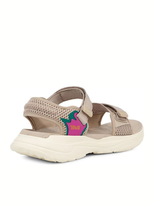 Zymic Women's Flat Sandals Sporty in Beige Color