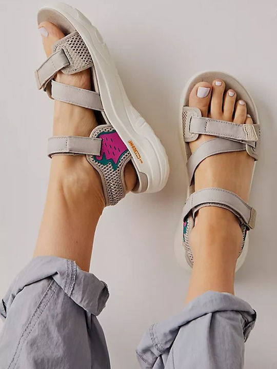 Zymic Women's Flat Sandals Sporty in Beige Color