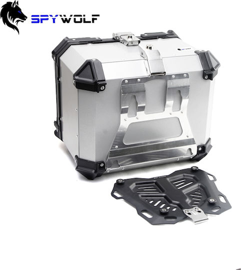 Spywolf SpyWolf Space-S Motorrad-Topcase Aluminium 45lt Silber