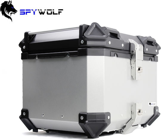Spywolf SpyWolf Space-S Motorrad-Topcase Aluminium 45lt Silber