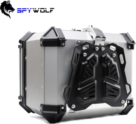 Spywolf SpyWolf Space-S Motorrad-Topcase Aluminium 45lt Silber