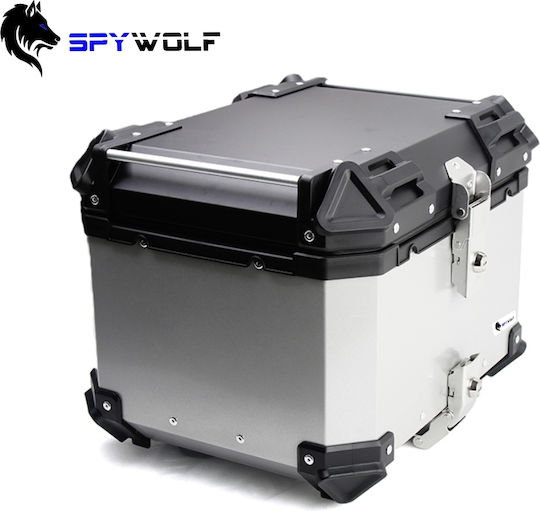 Spywolf SpyWolf Space-S Motorrad-Topcase Aluminium 45lt Silber