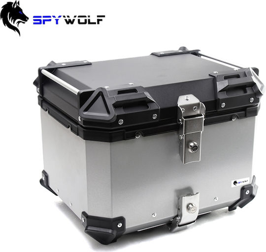Spywolf SpyWolf Space-S Motorrad-Topcase Aluminium 45lt Silber