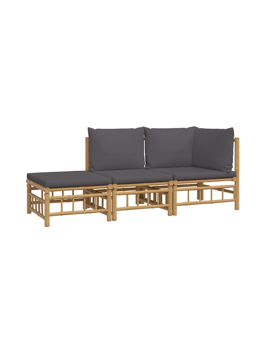 Baumsessel-Sofa Außenbereich Bamboo mit Kissen 170x69x65cm
