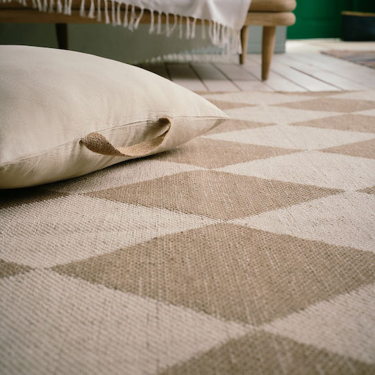 Gofis Home Sarah 515 Teppich Rechteckig Sommer aus Jute mit Fransen Beige