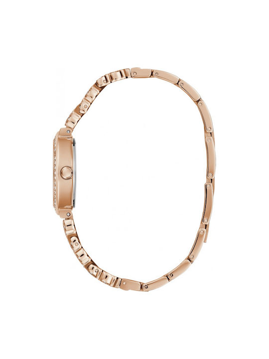 Guess Treasure Watch with Pink Gold Metal Bracelet