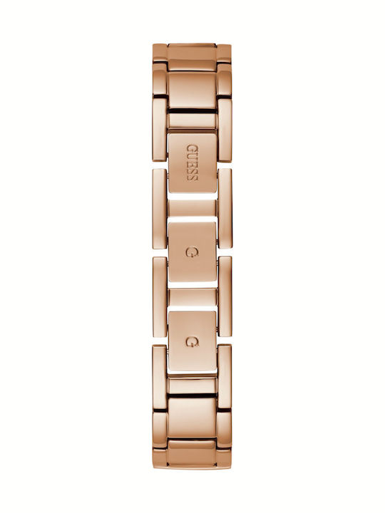 Guess Treasure Damen Uhr mit Rose Gold Metallarmband