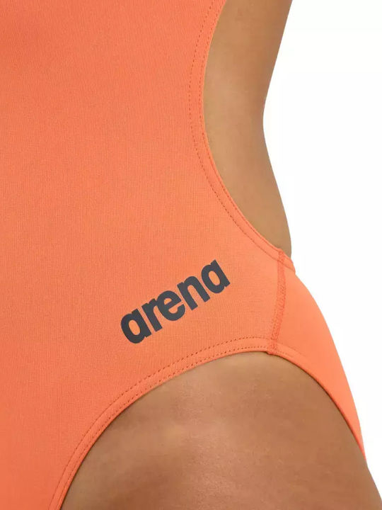 Team Challenge Solid Athletic One-Piece Swimsuit Orange